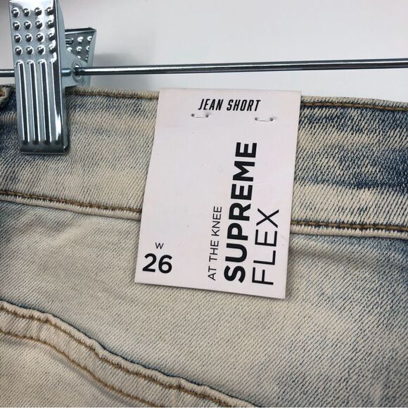 🆕 RUE21 Premium Supreme Flex At the Knee Jean Short Bermuda Destructed 26 NWT - Picture 5 of 8